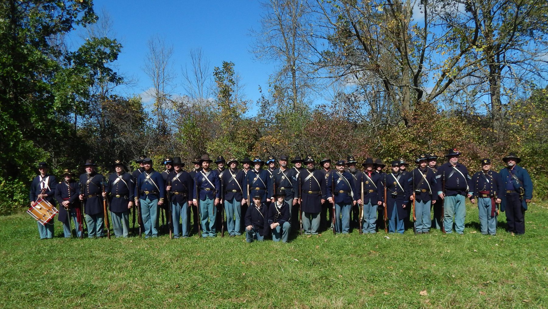 Company E of the 2nd Wisconsin Volunteer Infantry at a Civil War reenactment